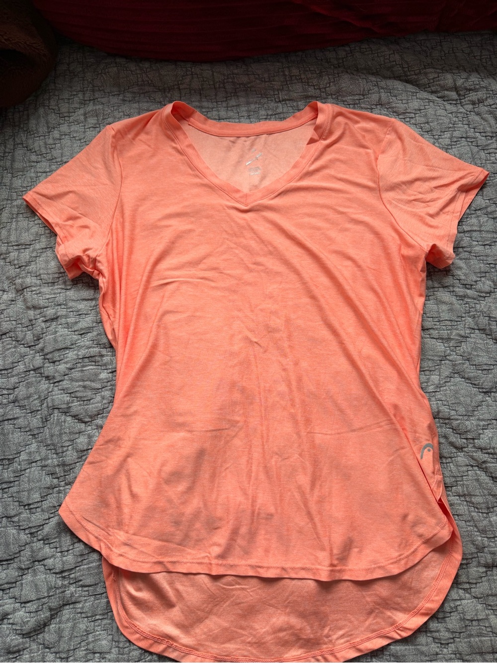 Head Women’s Short-Sleeve V-Neck Tee in Coral Peach